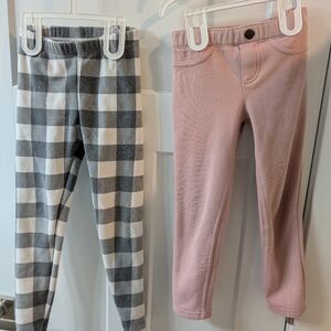 Set Of 2 Fleece Lined Leggings, Size 6/6x